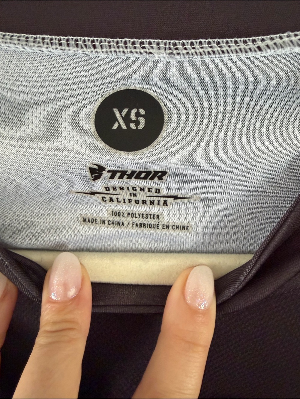 THOR Black & White Striped Floral Mountain Bike Jersey - Picture 3 of 3